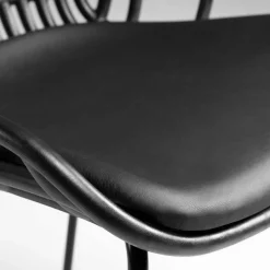 Schwarze Esszimmerstühle mit Polster - Pavias (4er Set)