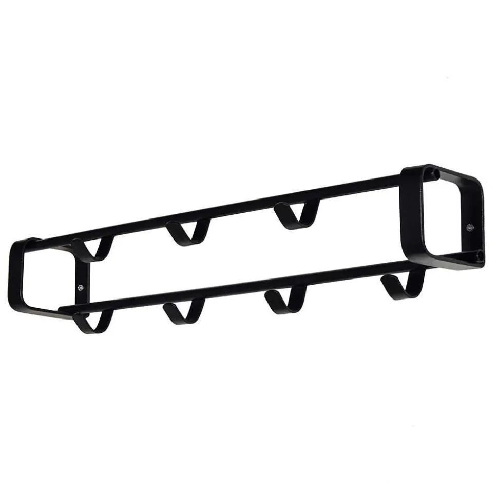 Schwarze Garderoben Kombi aus Stahl - Satroni (zweiteilig)