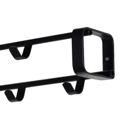 Schwarze Garderoben Kombi aus Stahl - Satroni (zweiteilig)