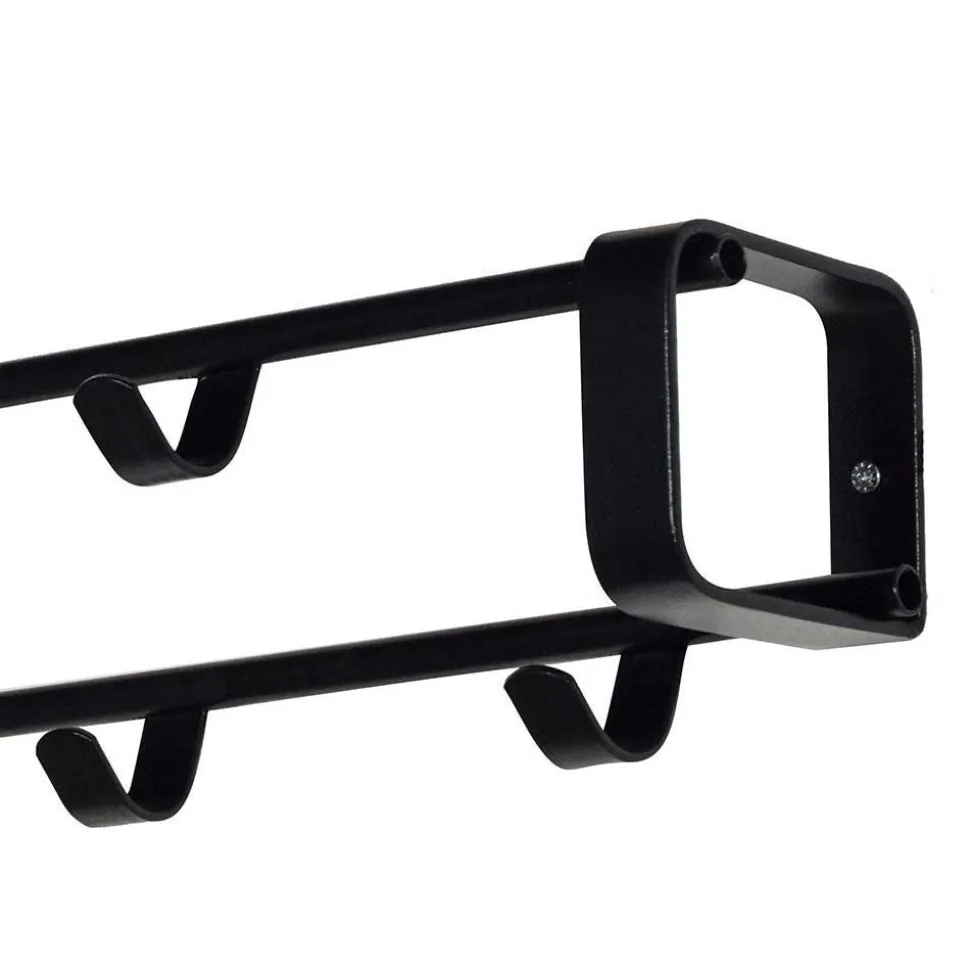 Schwarze Garderoben Kombi aus Stahl - Satroni (zweiteilig)