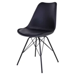 Schwarze Küchenstühle mit Schalensitz - Verbandro (2er Set)