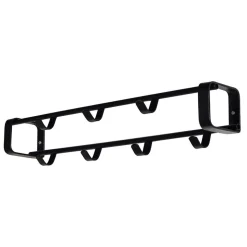 Schwarze Kompakt-Garderobe mit 7 Haken - Satroni