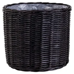 Schwarze Körbe aus Rattan Geflecht - Swan (vierteilig)