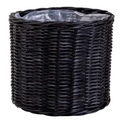 Schwarze Körbe aus Rattan Geflecht - Swan (vierteilig)