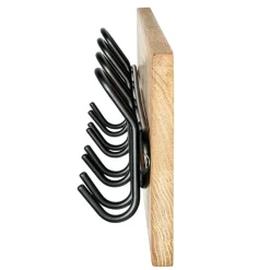 Schwarze Metall Hakenleiste mit 8 Haken - Akke