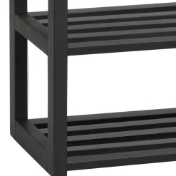 Schwarze Schuhbank aus Eichenholz - Geskan