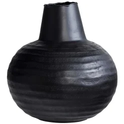 Schwarze Vasen aus Aluminium - Nesaris (2er Set)