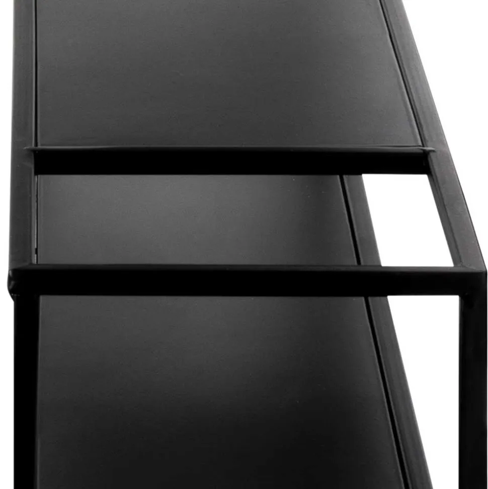 Schwarze Wandregale Set - Mikene (zweiteilig)