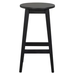 Schwarzer Barhocker in runder Form - Riostar (2er Set)