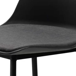 Schwarzer Barstuhl mit Schalensitz Kunststoff - Formentera