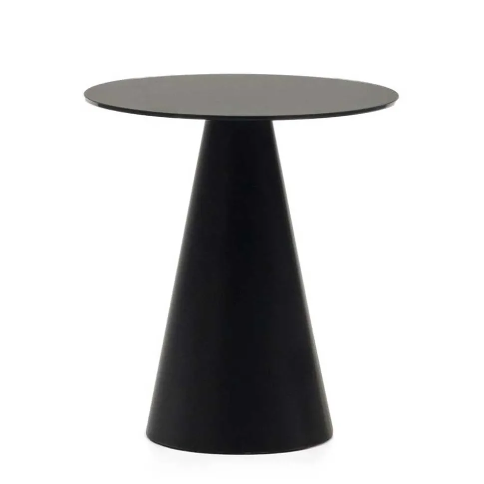 Schwarzer Beistelltisch in Zylinderform - Masina