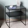 Schwarzer Beistelltisch mit Ablageboden - Jack