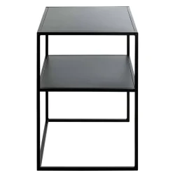 Schwarzer Beistelltisch mit Ablageboden - Jack
