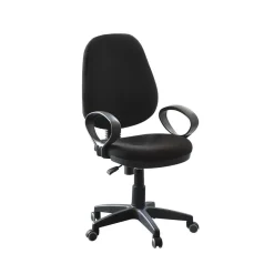 Schwarzer Bürostuhl mit Armlehnen - Briscane