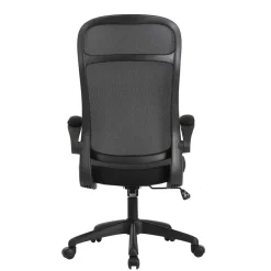 Schwarzer Chefsessel mit Mesh Rücken - Vorianca