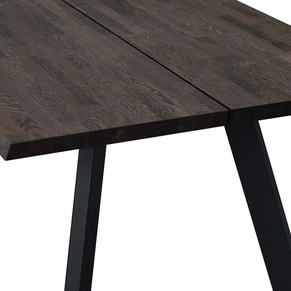 Schwarzer Eiche Esstisch & Stühle - Namac (fünfteilig)