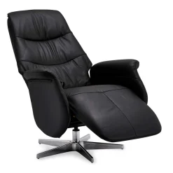 Schwarzer Entspannungssessel mit Armlehnen - Registran