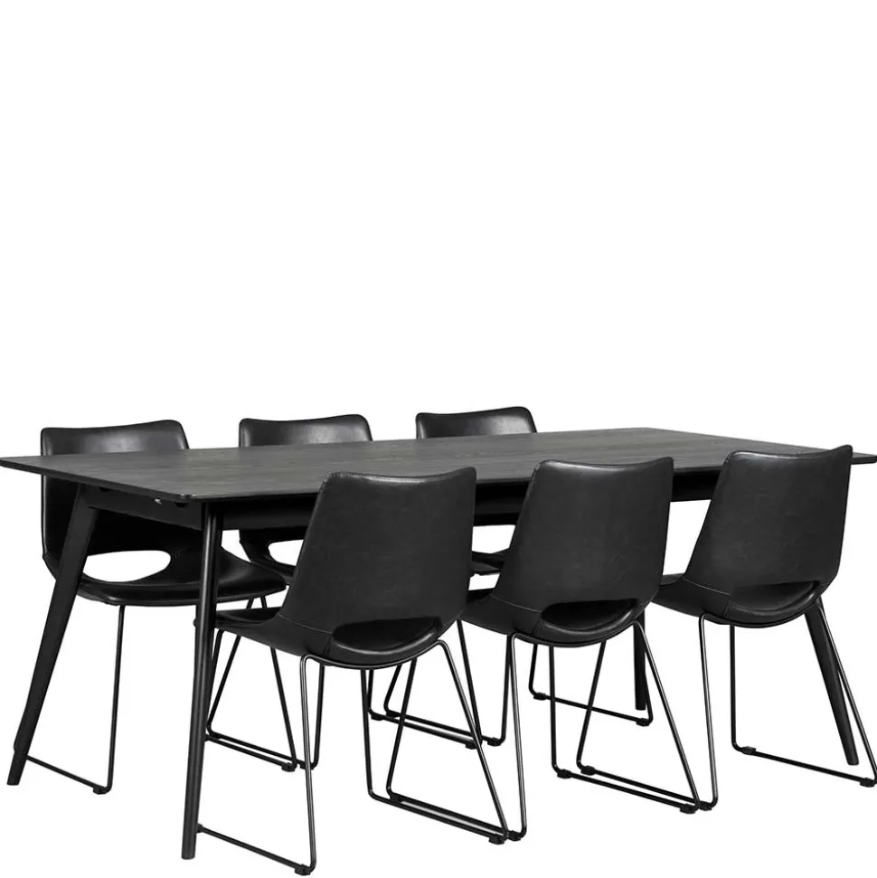 Schwarzer Esszimmer Tisch im Retro Style - Vartana