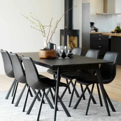 Schwarzer Esszimmer Tisch im Retro Style - Vartana