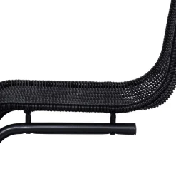 Schwarzer Freischwinger aus Kunstrattan - Babette (2er Set)