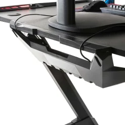 Schwarzer Gamer PC Tisch mit LED Beleuchtung - Frogs