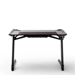 Schwarzer Gamer PC Tisch mit LED Beleuchtung - Frogs