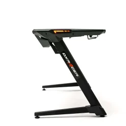 Schwarzer Gamer PC Tisch mit LED Beleuchtung - Frogs