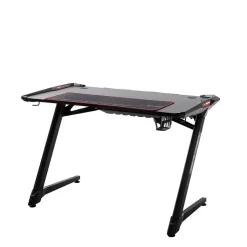 Schwarzer Gamer PC Tisch mit LED Beleuchtung - Frogs