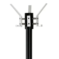 Schwarzer Garderobenstaender aus Stahl mit Aluminium - Leeward