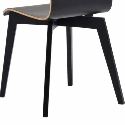 Schwarzer Holzstuhl mit Eiche - Join (2er Set)