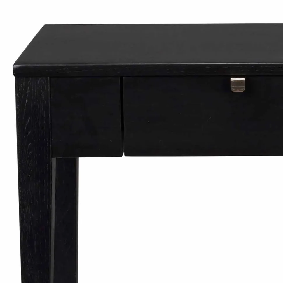 Schwarzer Konsolentisch mit Schublade - Geskan