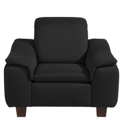 Schwarzer Polstersessel 100 cm breit - Voscona