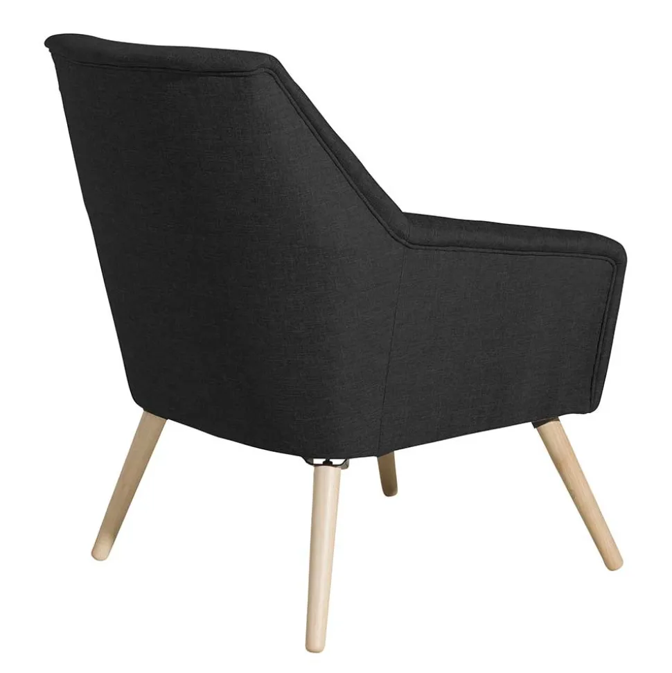 Schwarzer Polstersessel aus Webstoff - Chiosma