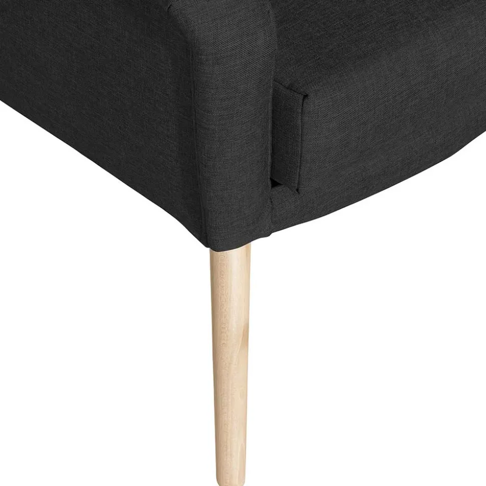 Schwarzer Polstersessel aus Webstoff - Chiosma