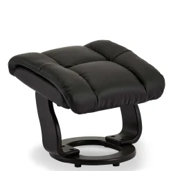 Schwarzer Relaxsessel mit Fußablage - Nautygo (zweiteilig)