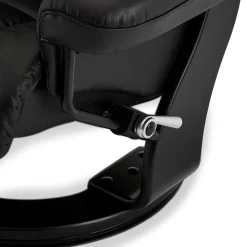 Schwarzer Relaxsessel mit Fußablage - Nautygo (zweiteilig)