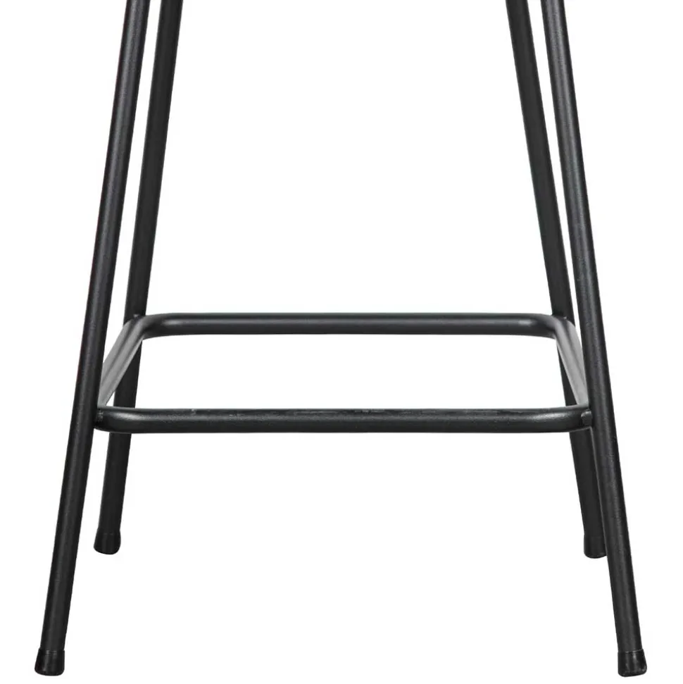 Schwarzer Retro Samt Barstuhl in zwei Höhen - Abelless