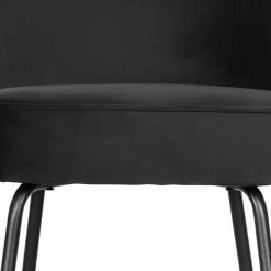 Schwarzer Retro Samt Barstuhl in zwei Höhen - Abelless