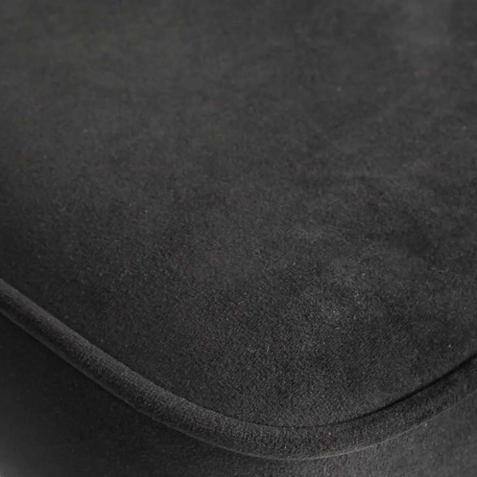 Schwarzer Retro Samt Barstuhl in zwei Höhen - Abelless