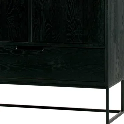 Schwarzer Schrank aus Holz & Metall - Almery