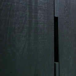 Schwarzer Schrank aus Holz & Metall - Almery