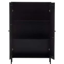 Schwarzer Schrank mit Doppeltür - 100x155x40 - Burgossi