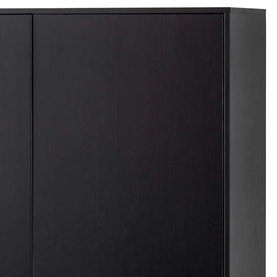 Schwarzer Schrank mit Doppeltür - 100x155x40 - Burgossi