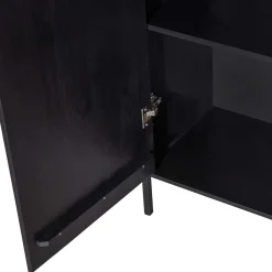 Schwarzer Schrank mit Doppeltür - 100x155x40 - Burgossi