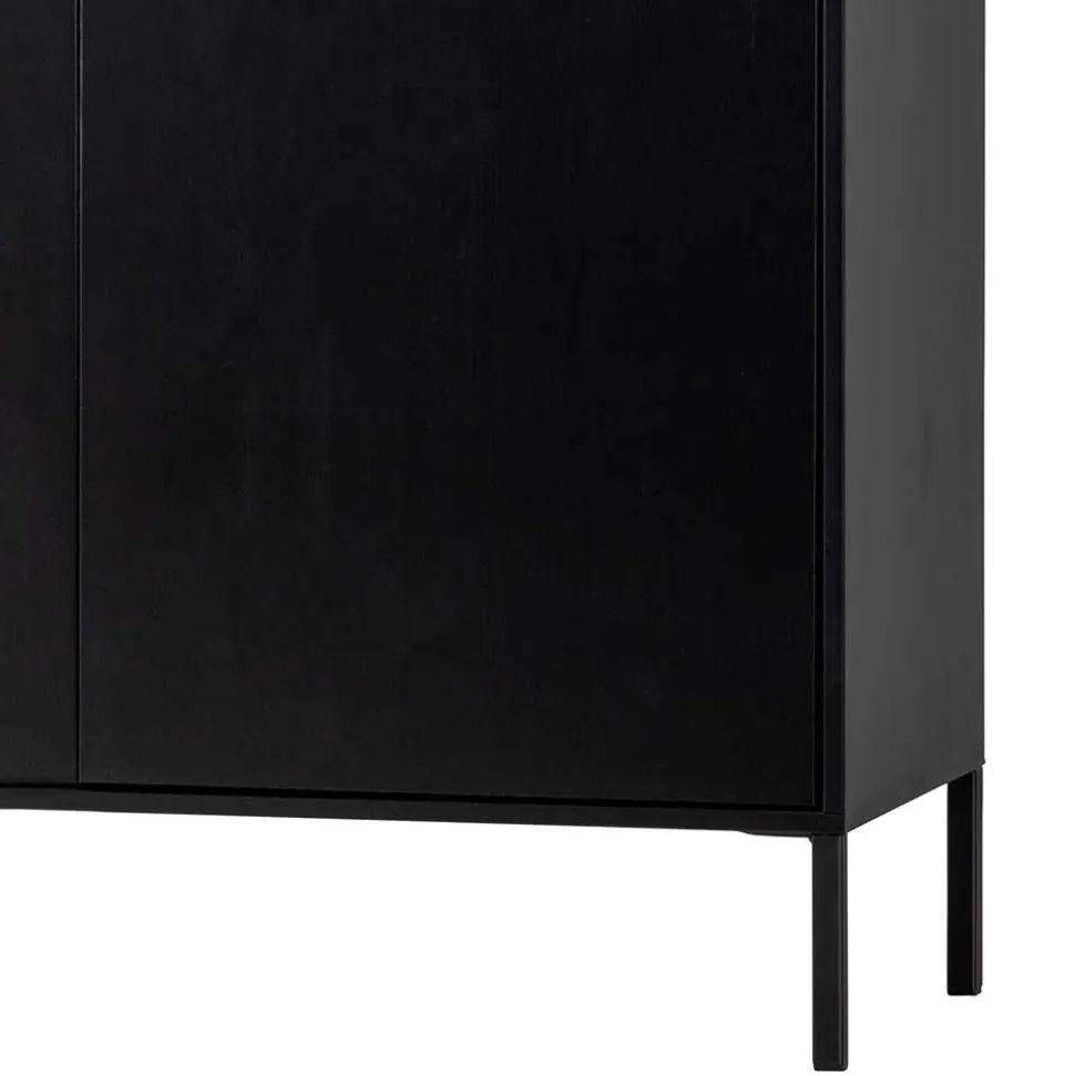 Schwarzer Schrank mit Doppeltür - 100x155x40 - Burgossi