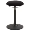 Schwarzer Schreibtisch-Hocker in Rund - Piton