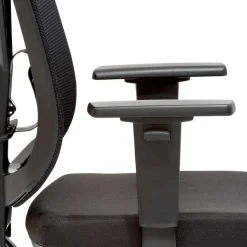 Schwarzer Schreibtischsessel mit Lordosenstütze - Drike