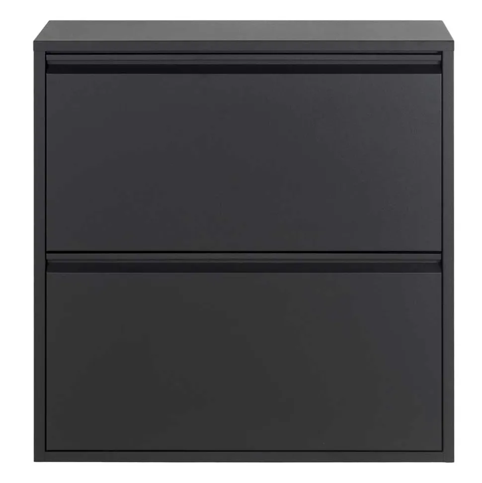 Schwarzer Schuhschrank aus Stahl - Silo