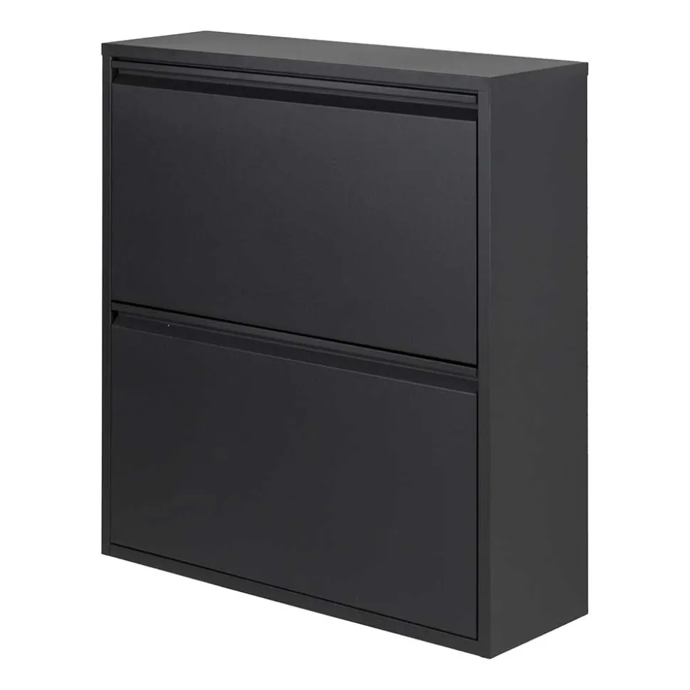 Schwarzer Schuhschrank aus Stahl - Silo