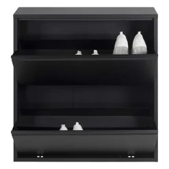 Schwarzer Schuhschrank aus Stahl - Silo